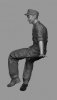 Panzer Art FI35-123 StuG gunner at rest 1/35